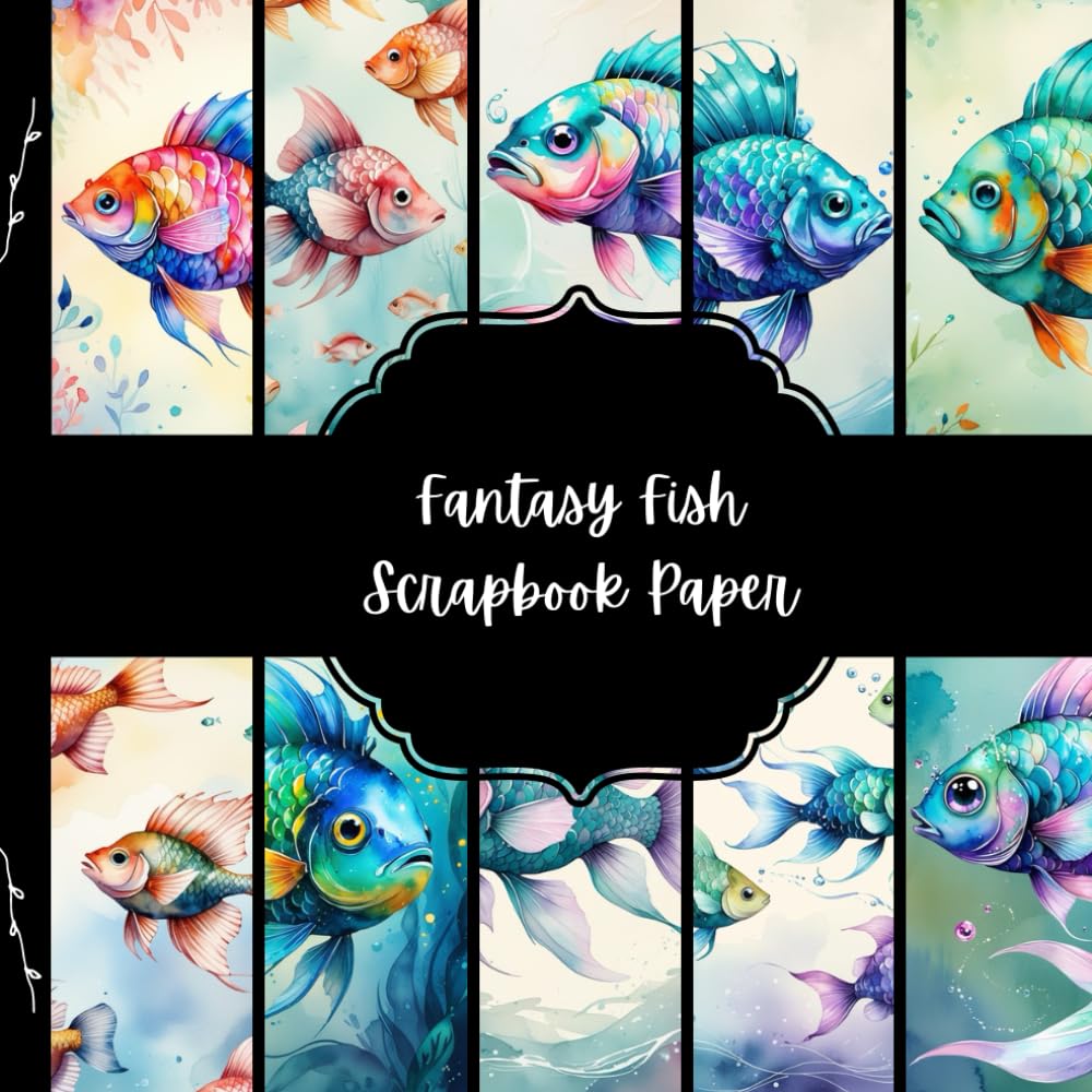 capítulo por capítulo baixar Fantasy Fish Scrapbook Paper, Sea Creatures Junk Journal Paper, Ocean Animals Decorative Paper, DIY Projects, Origami, Collage Sheets, Decoupage Paper, 10 Designs, Double Sided
