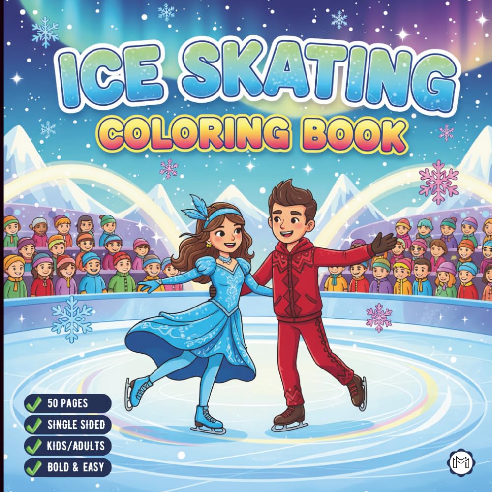 ler totalmente Cool Ice Skating Coloring Book for Adults Kids Boys Girls Teens Children: Figure Skating Coloring Book Christmas Gift Cozy Winter Sports Ice Skating... Activity Sheets for Ice Hockey Lovers