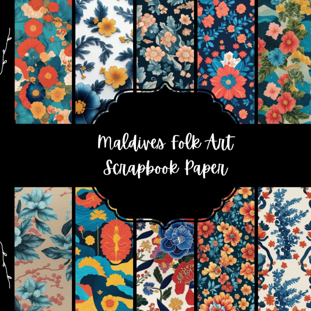 Maldives Folk Art Scrapbook Paper, Asian Junk Journal Paper, Travel Decorative Paper, DIY Projects, Origami, Collage Sheets, Decoupage Paper, 10 Designs, Double Sided baixar o livro de graça