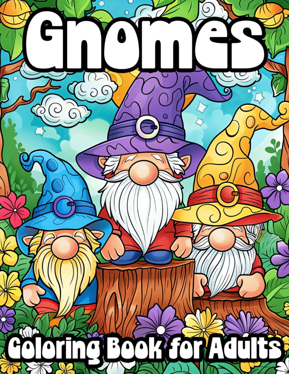 ler totalmente Gnomes Coloring Book for Adults: A Cute Fantasy World with Magical Landscapes for Stress Relief and Relaxation