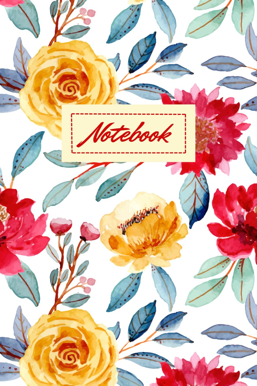 Journal With Yellow And Red Flowers For Home, School, College, Work, Or As A Gift For Any Occasion: Notebook baixar livro de graça