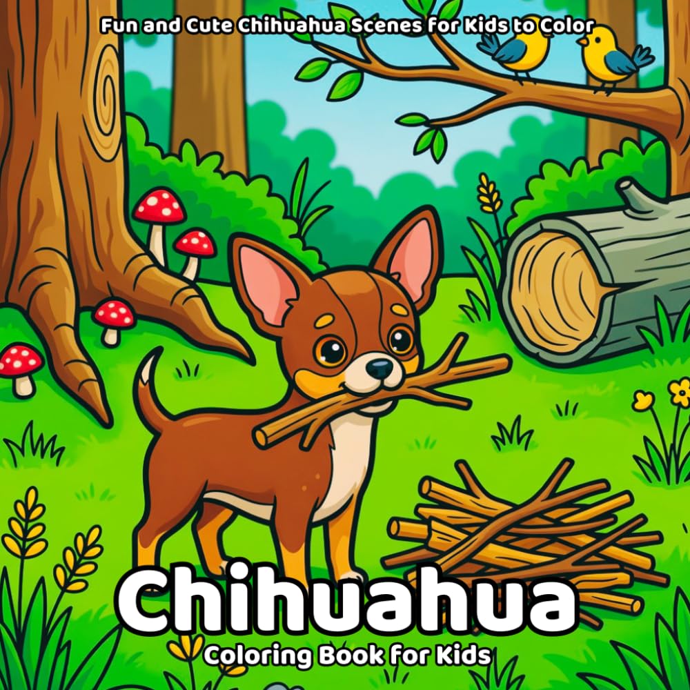 ler totalmente Chihuahua Coloring Book: Fun and Cute Chihuahua Scenes for Kids to Color