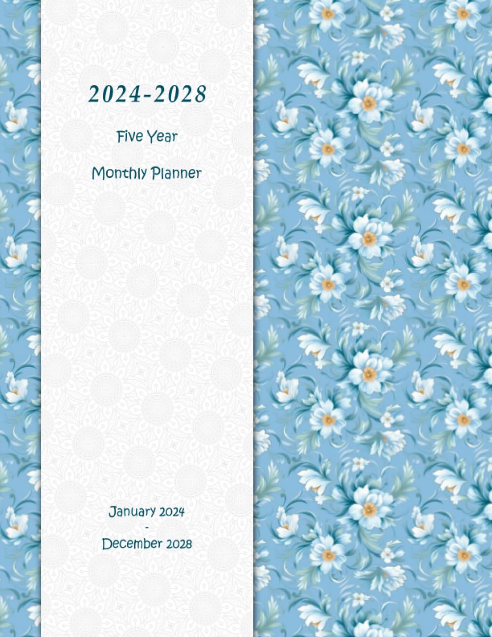 capítulo por capítulo baixar 2024-2028 Five Year Monthly Planner: Large Print 60 Months Calendar from January 2024 to December 2028 with Federal Holidays. Floral Cover.