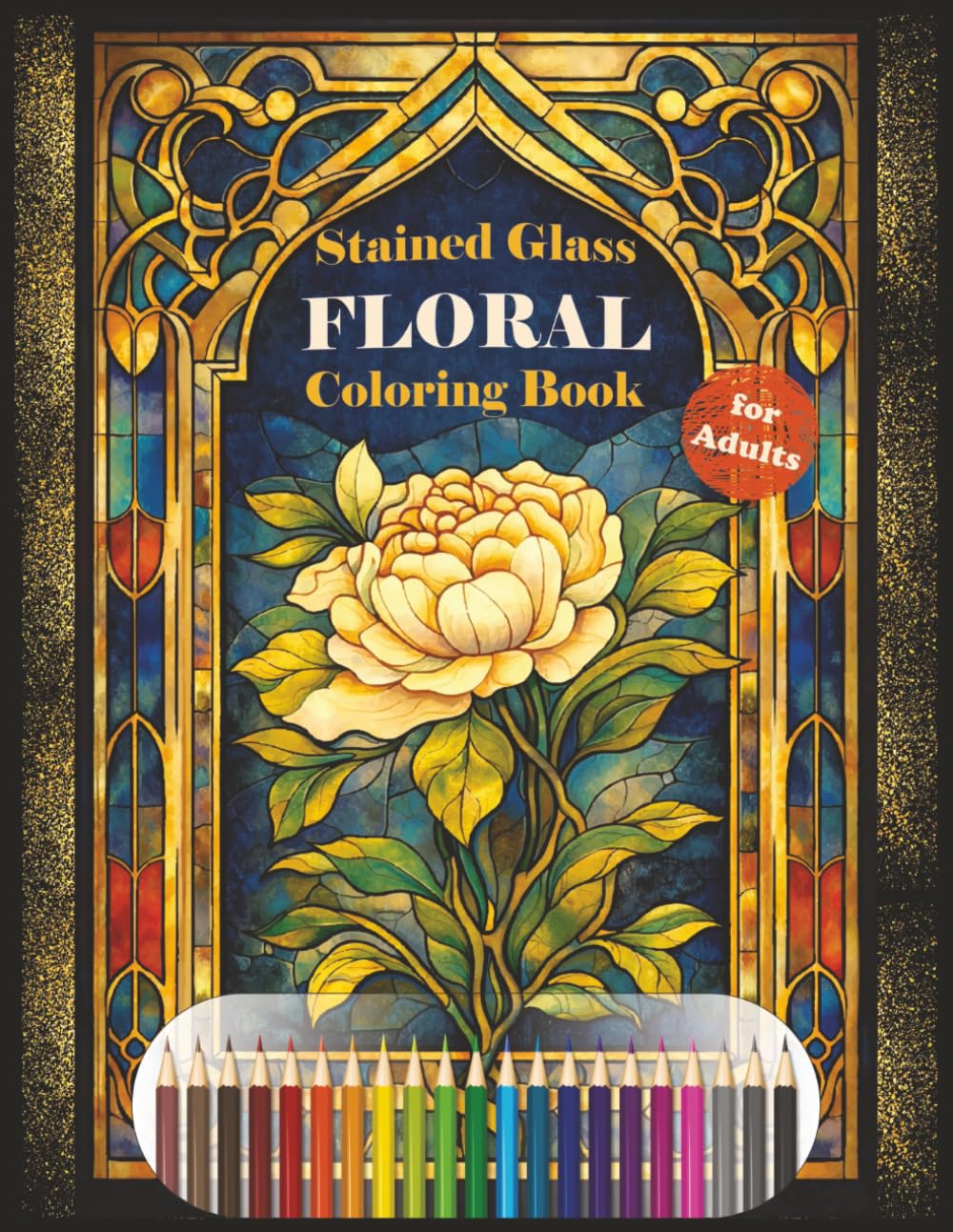 ler totalmente Stained Glass Floral Coloring Book for Adults: 50 Beautiful Single-Sided Flower Designs for Relaxation and Stress Relief