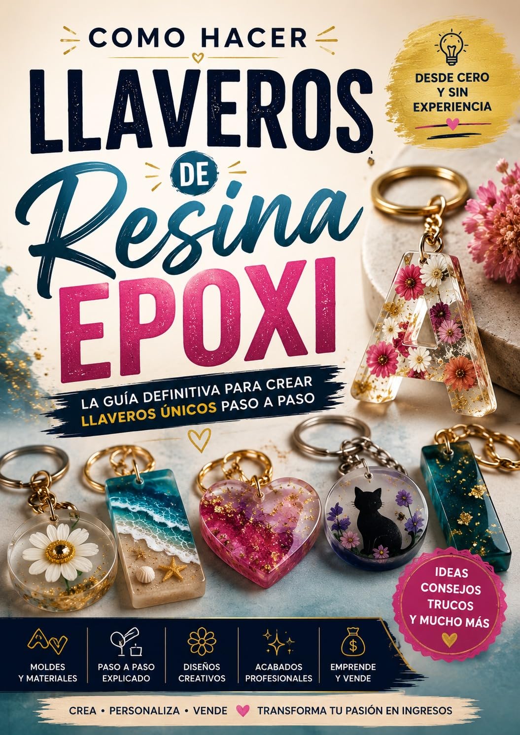 Como hacer llaveros de Resina Epoxi (Spanish Edition)