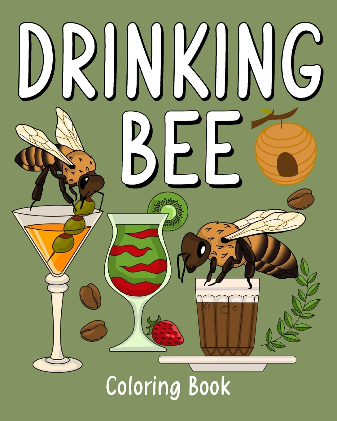 Drinking Bee Coloring Book: Animal Painting Pages with Many Coffee and Cocktail Drinks Recipes baixar livro de graça
