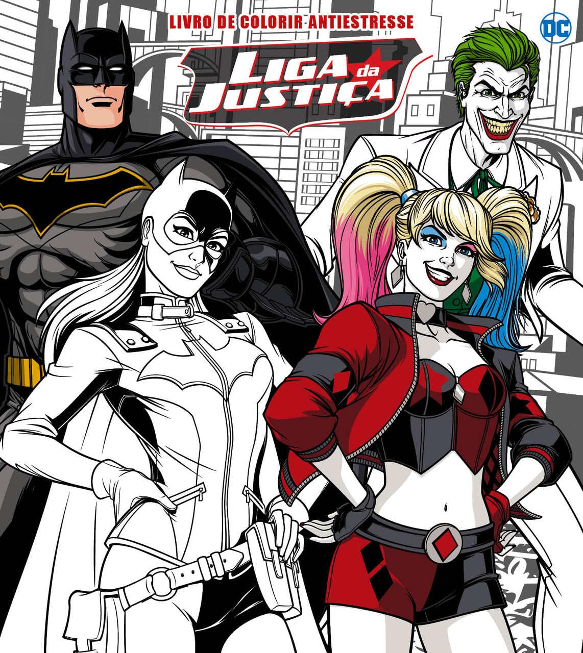 Liga da Justiça Livro para Colorir Antiestresse