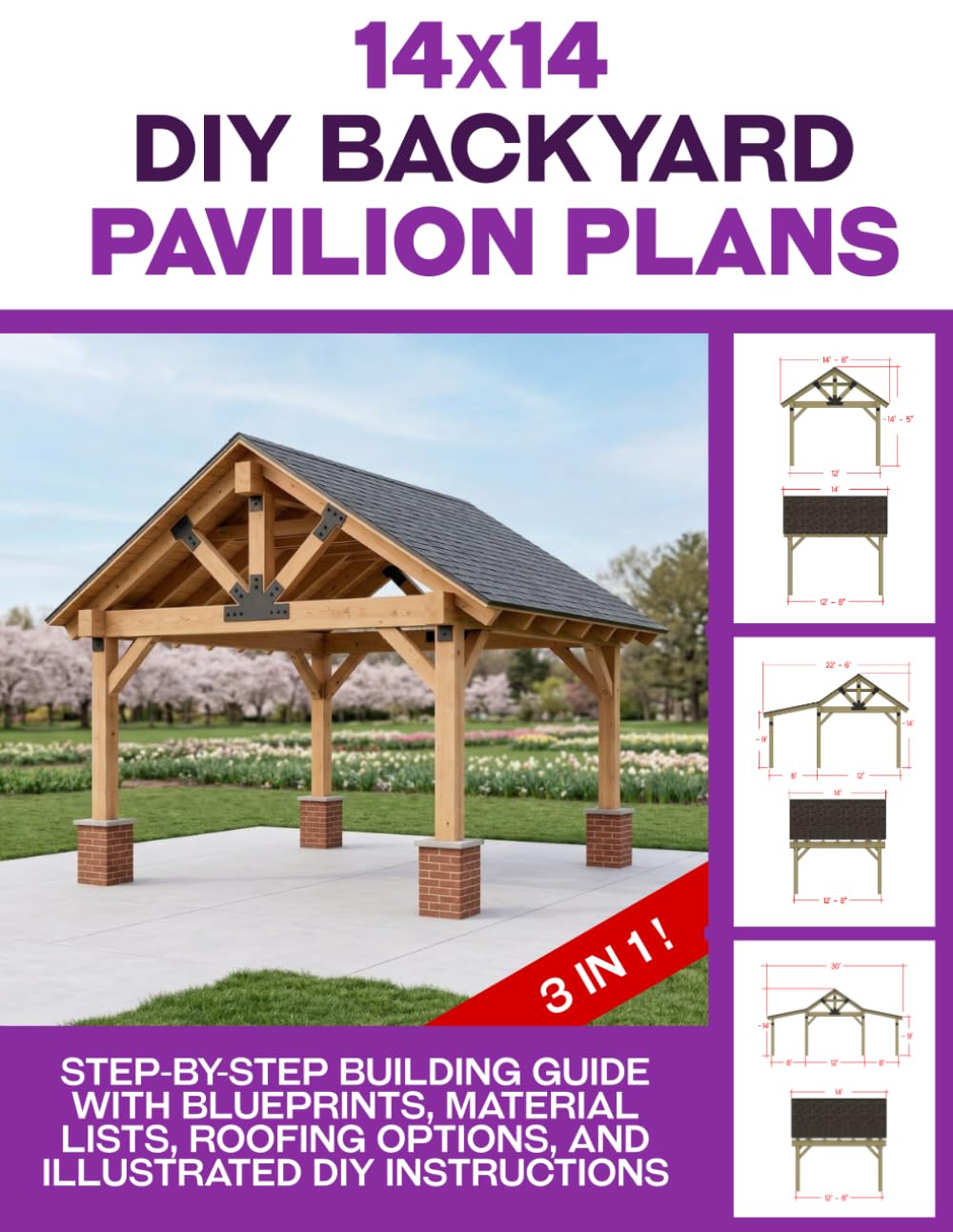 14-Foot DIY Backyard Pavilion Plans: 3-in-1 Step-by-Step Building Guide for 14x14, 14x22, and 14x30 Outdoor Shelters with Blueprints, Material Lists, and Roofing Options baixar o livro de graça
