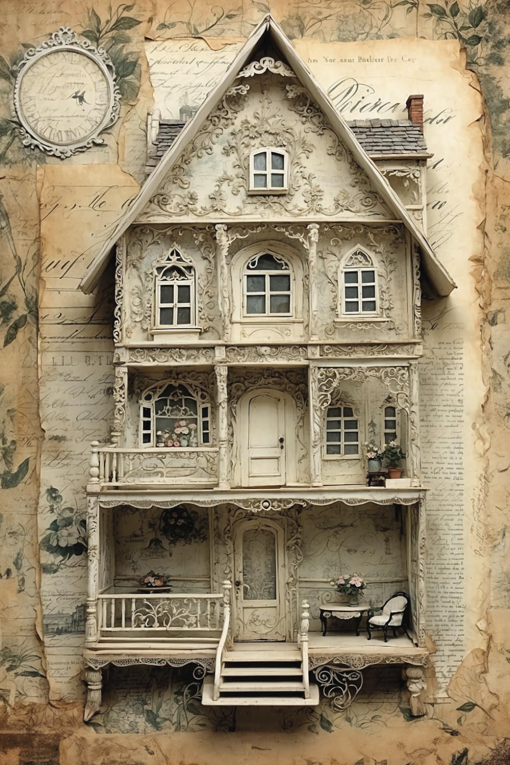 ler totalmente Vintage Dollhouse Journal for Drawing: Sketch it