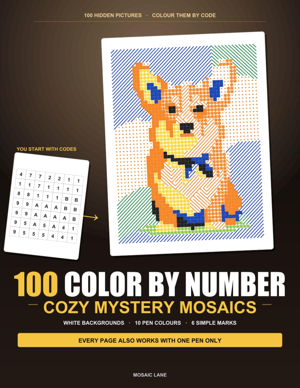 capítulo por capítulo baixar 100 Color by Number Cozy Mystery Mosaics: Cute and Cozy Hidden Pictures You Reveal Square by Square - Sleepy Animals, Warm Mugs and Firesides - 10 Pen... Volume 2 (Mosaic Lane Color by Number Books)
