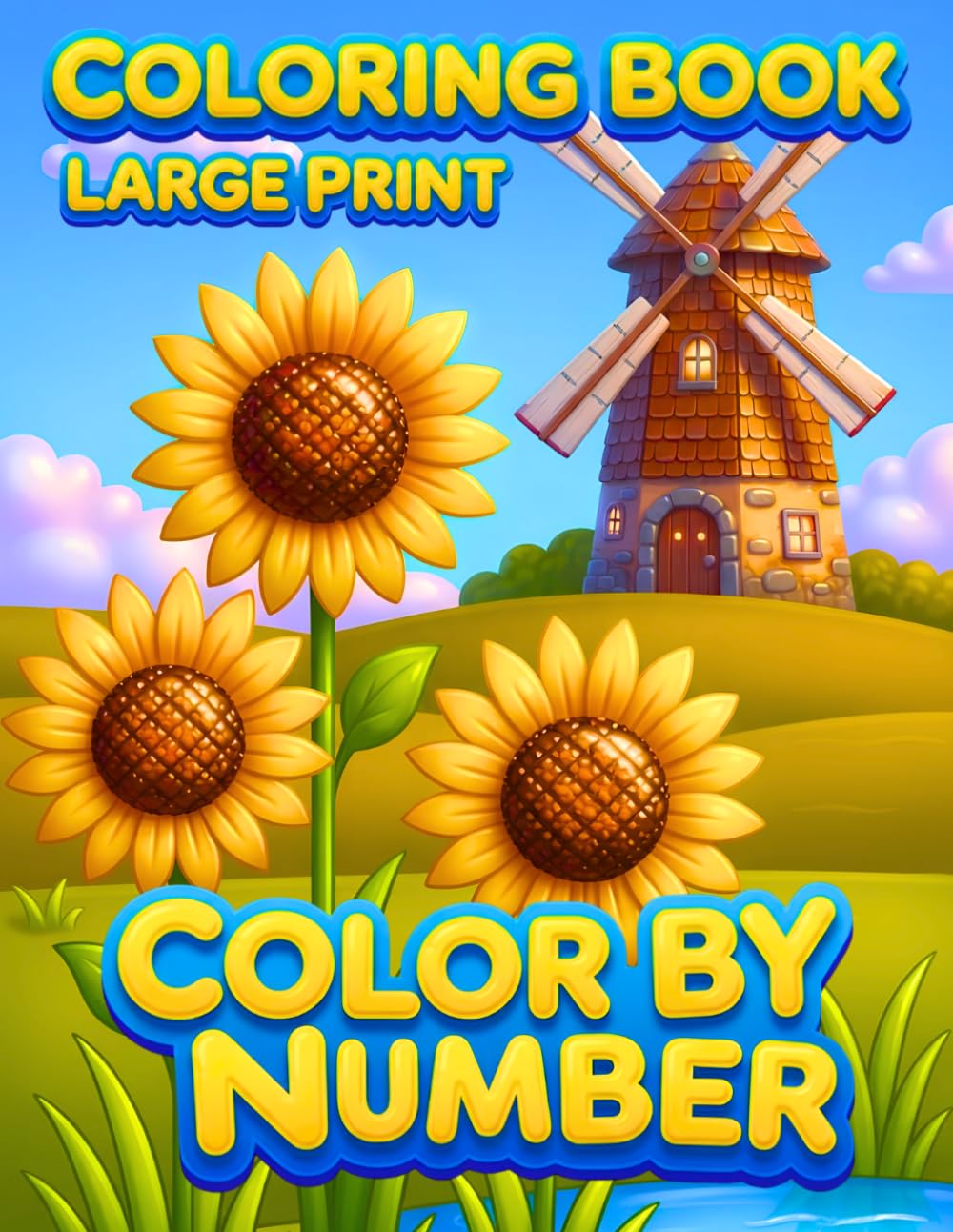 ler totalmente Color by Number Coloring Book: Stress Relief Color by Number Book with Easy-to-Follow Large Print Illustrations for All Skill Levels