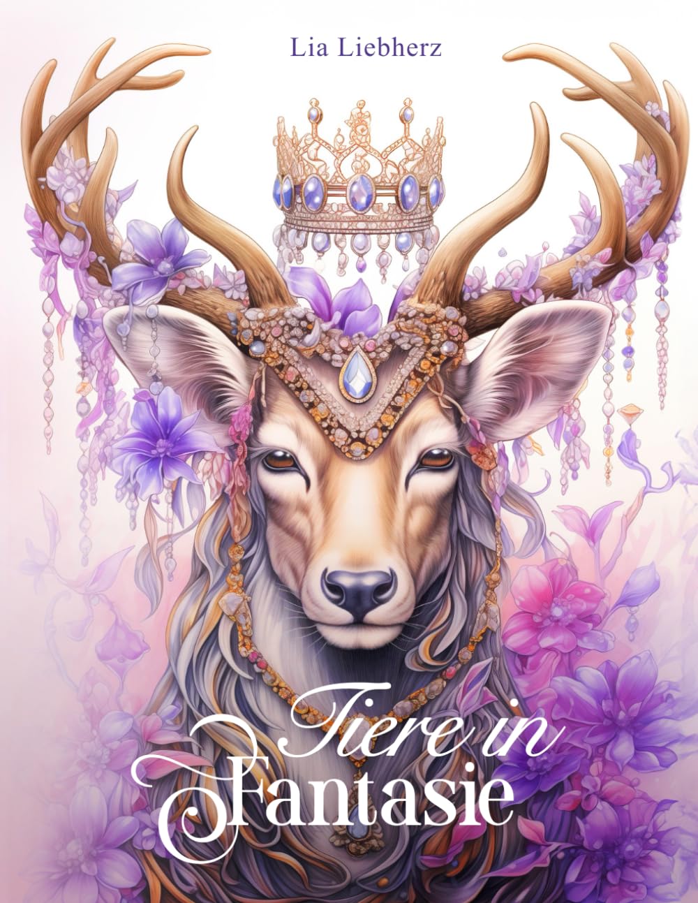 ler totalmente Tiere in Fantasie: Ein Malbuch für Erwachsene mit 50 detailreichen Tieren mit Blumen und Edelsteinen geschmückt (German Edition)