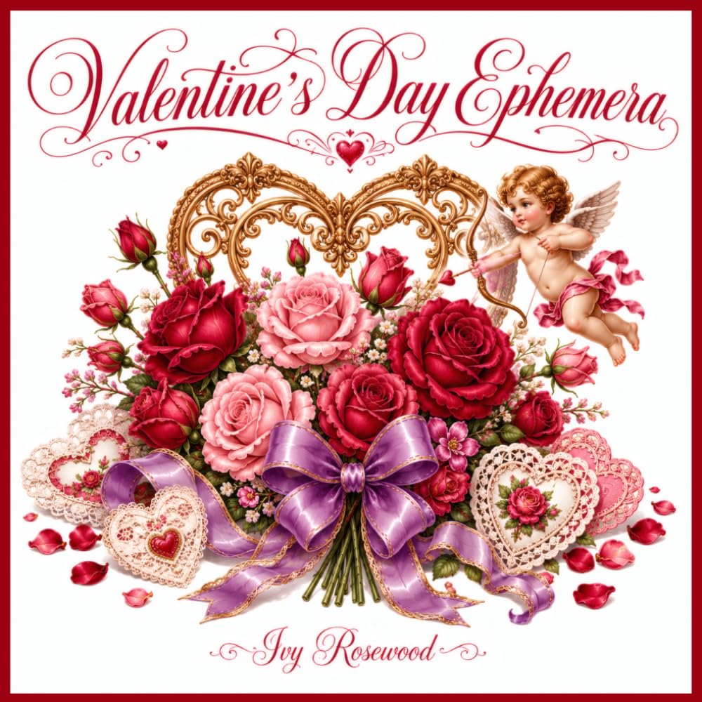 Valentine's Day Ephemera: 120 Romantic Cutouts for Junk Journals, Scrapbooking, Card Making & Valentine's Paper Crafts