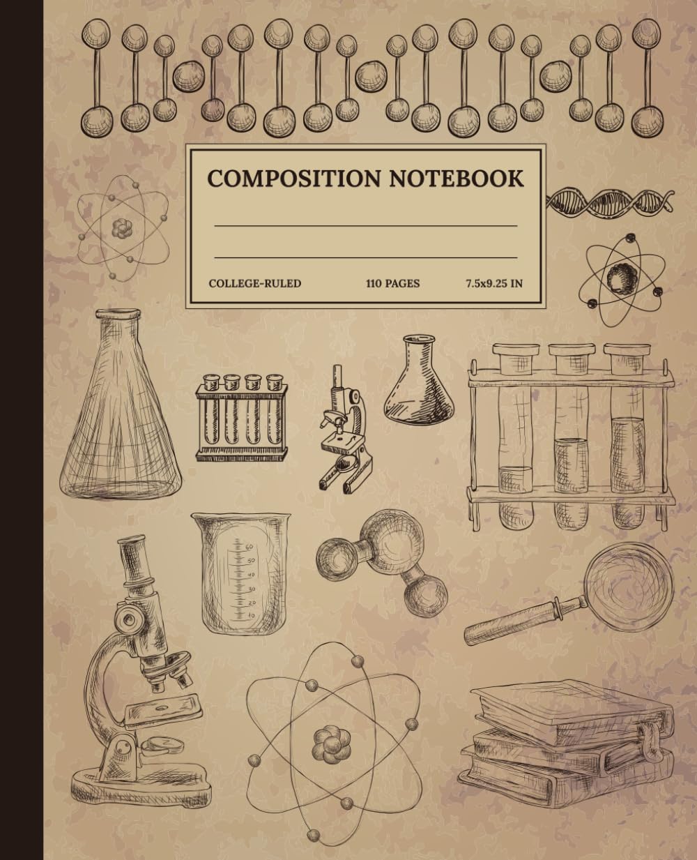 capítulo por capítulo baixar Composition Notebook College Ruled: Vintage Lab Tools Aesthetic Illustration for Biology, Chemistry, Medical & Science Students, Teachers. College, School, Office & Work