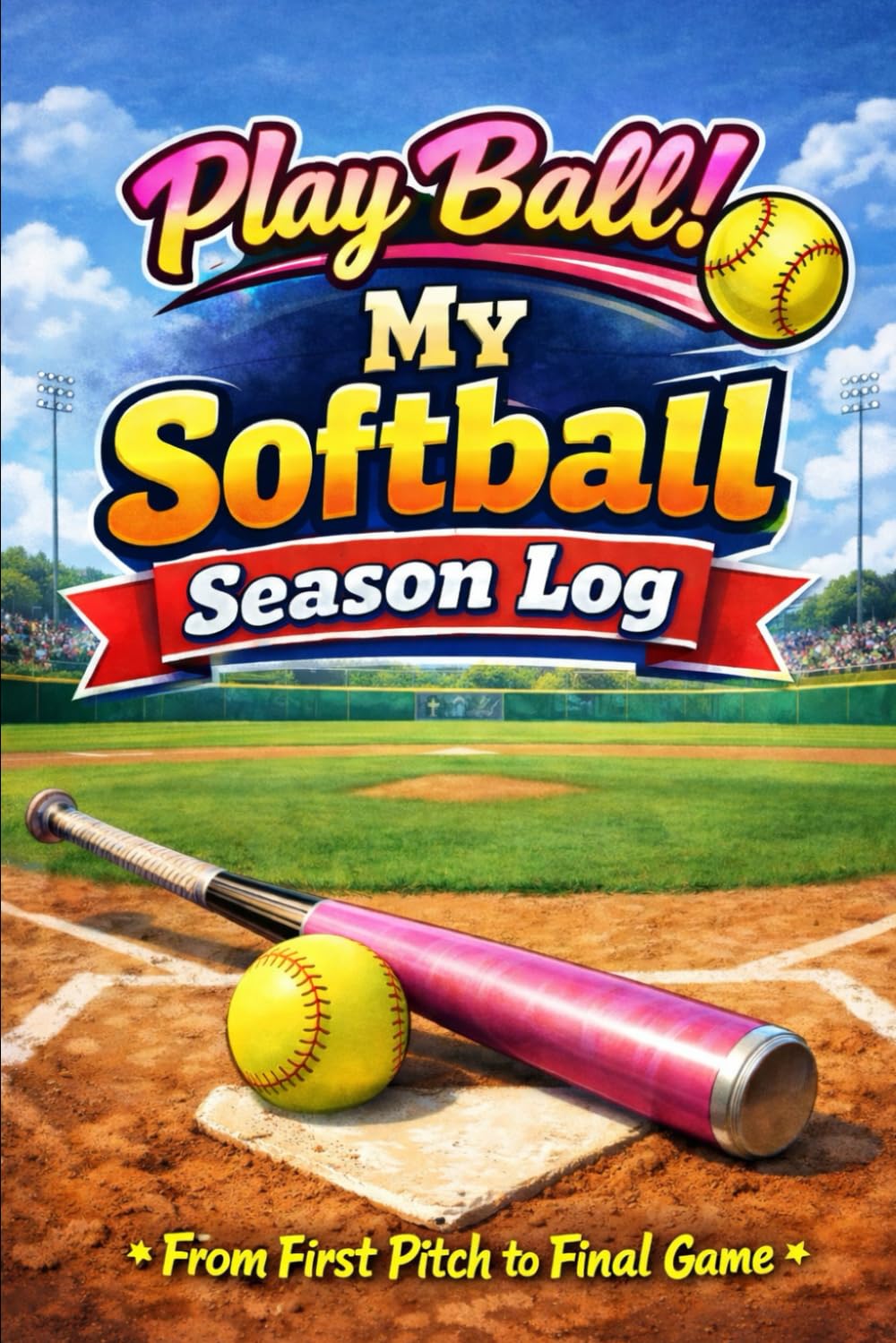 Play Ball! My Softball Season Log: From First Pitch to Final Game baixar livro de graça