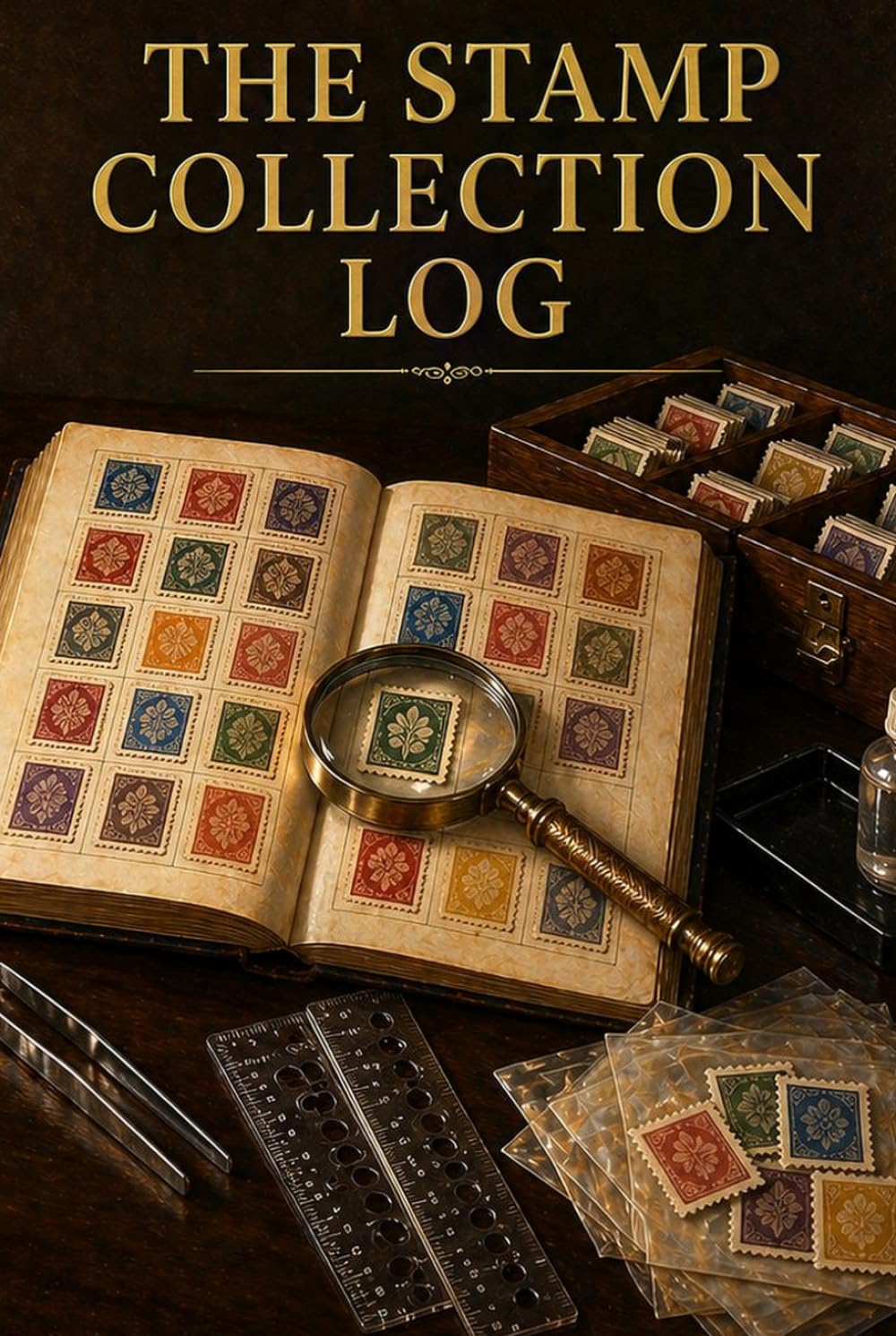 ler totalmente The Stamp Collection Log: A Hardcover Philatelist's Record Book with 100 Stamp Entries, Condition Grading, Valuation Tracker, Trade Log, Want List, and Quick Reference Pages
