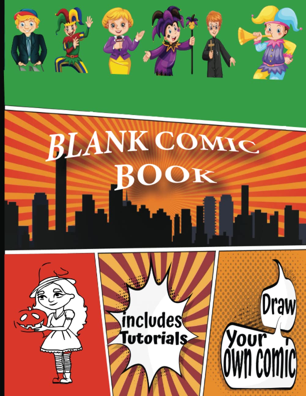 Blank Comic Book Includes Tutorials Draw Your own Comic: Create and Draw Your Own Unique Comics Cartoons. Large Cute Journal Notebook Includes Beginner Comic Book Tutorial... a Variety Of Templates. baixar livro de graça