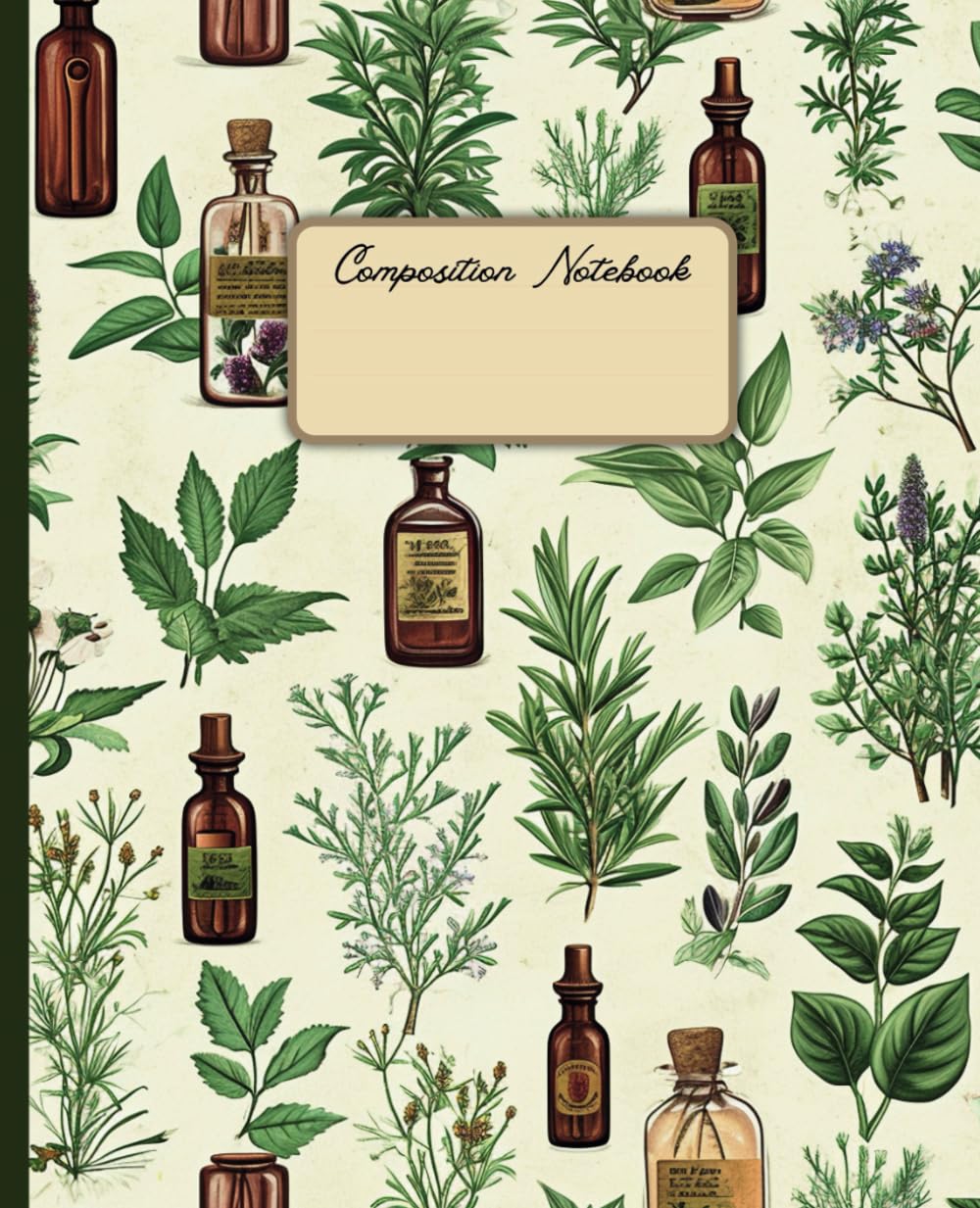Composition Notebook: 110 College Ruled Pages with Vintage Green Botanical Aesthetic Illustration baixar o livro de graça