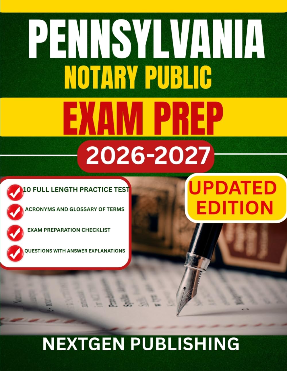 ler totalmente PENNSYLVANIA NOTARY PUBLIC EXAM PREP: How to become a certified notaries with updated Laws, Practice Questions, and Expert Tips
