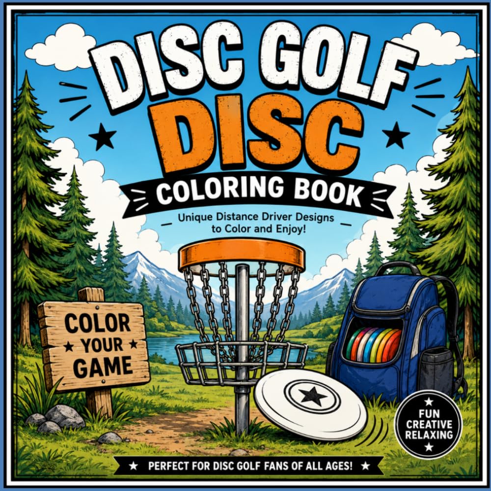 ler totalmente Disc Golf Disc Coloring Book: 25 Unique Distance Driver Designs to Color | Original Disc Stamp Art for Disc Golf Fans