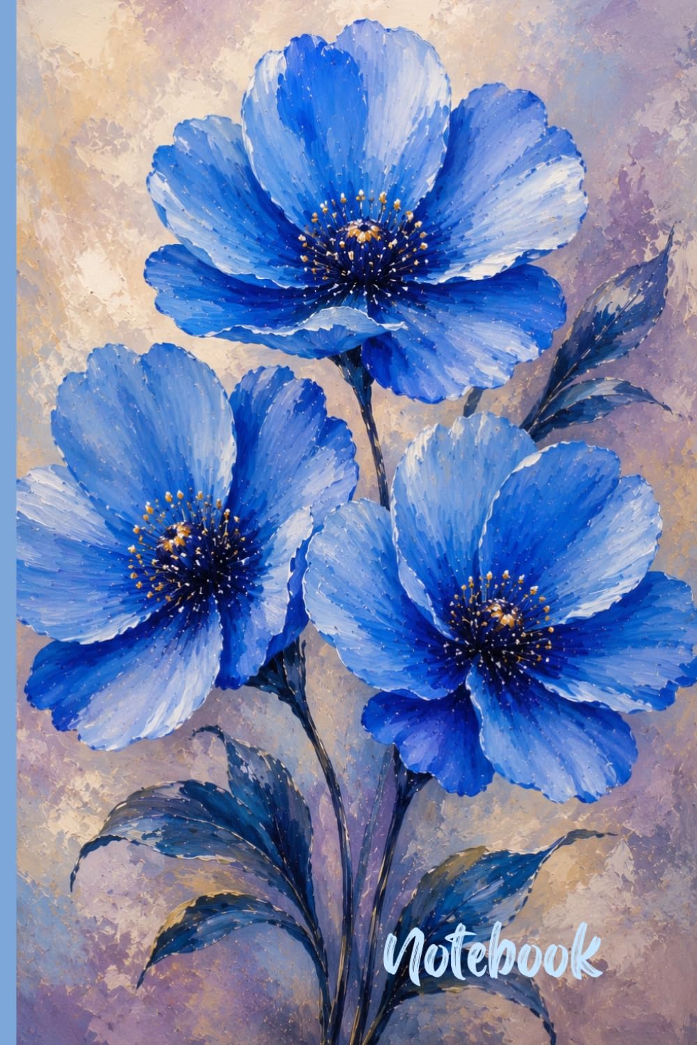 ler totalmente Three Cute Blue Flowers: Notebook, Journal, Diary
