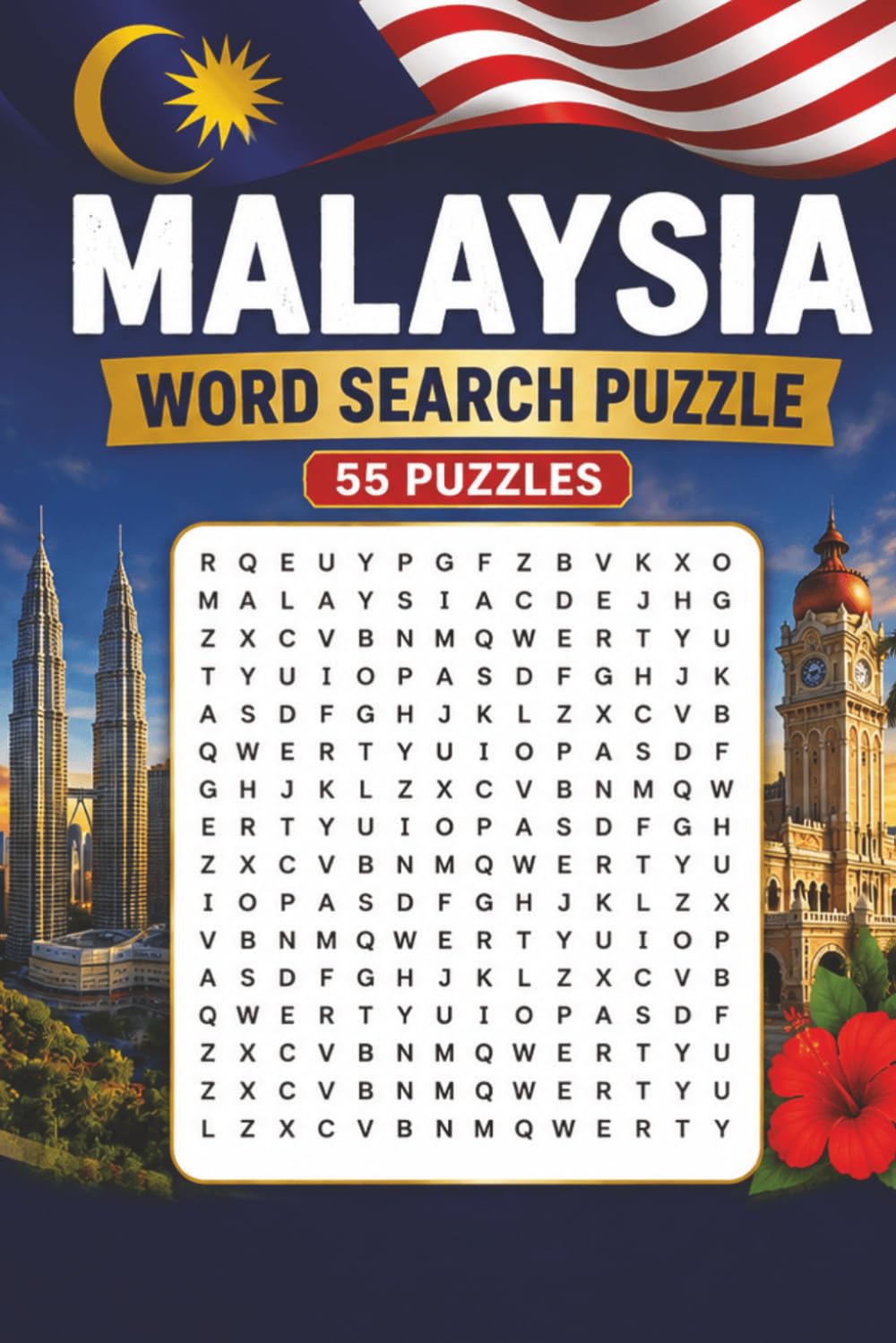 Malaysia Word Search Puzzle: 55 Puzzles Word Search about Malaysia and More | 6x9 inches, 110 pages | Gift for Malaysia & Countries Lover baixar o livro de graça