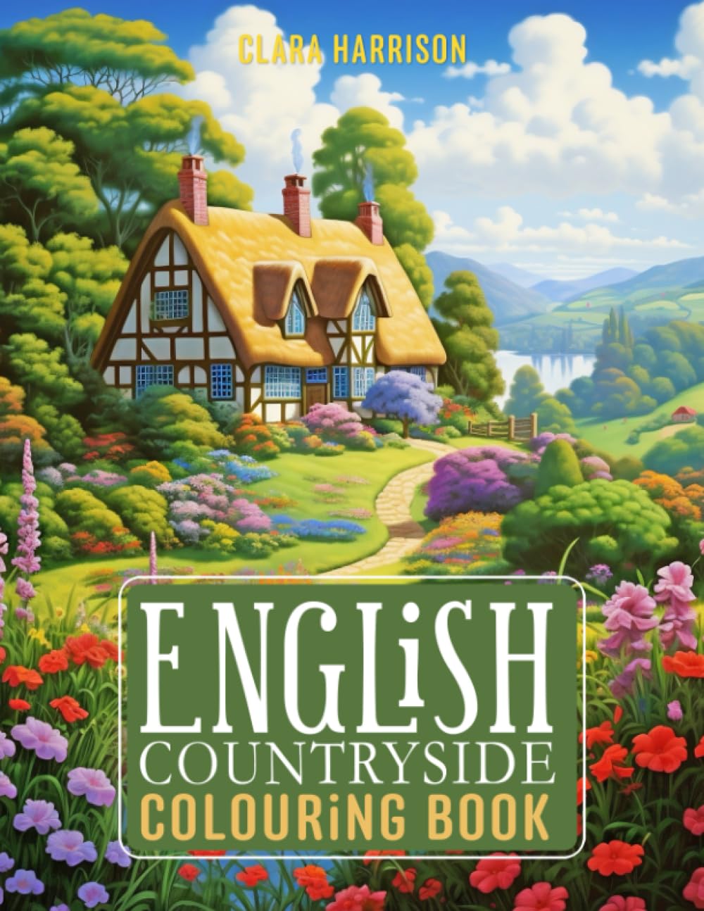 English Countryside Colouring Book: 50 Simple, Easy, Big and Bold Designs Beautiful Country Scenes Countryside Landscape Colouring Books For Adults, Large Print Colouring Books for Adults baixar o livro de graça