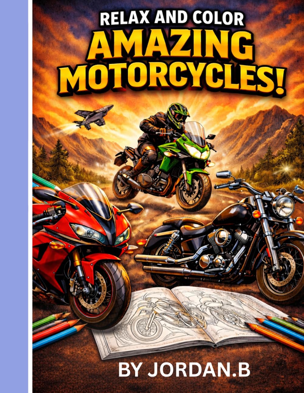 capítulo por capítulo baixar MOTORCYCLE COLORING BOOK FOR ADULTS: 25 Professional High-Detail Designs: Featuring Sportbikes, Choppers, and Cruisers with Names