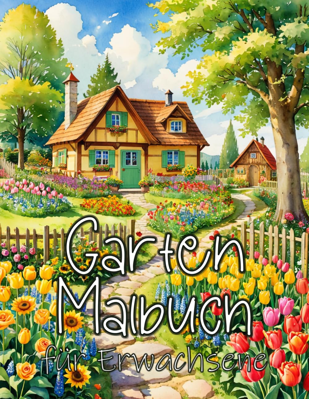 Garten Malbuch für Erwachsene: 50 entspannende Ausmalbilder von Gärten, Blumen & Natur – Ausmalbuch zur Entspannung und zum Stressabbau | Ideal als ... Oma & Gartenliebhaber (German Edition)