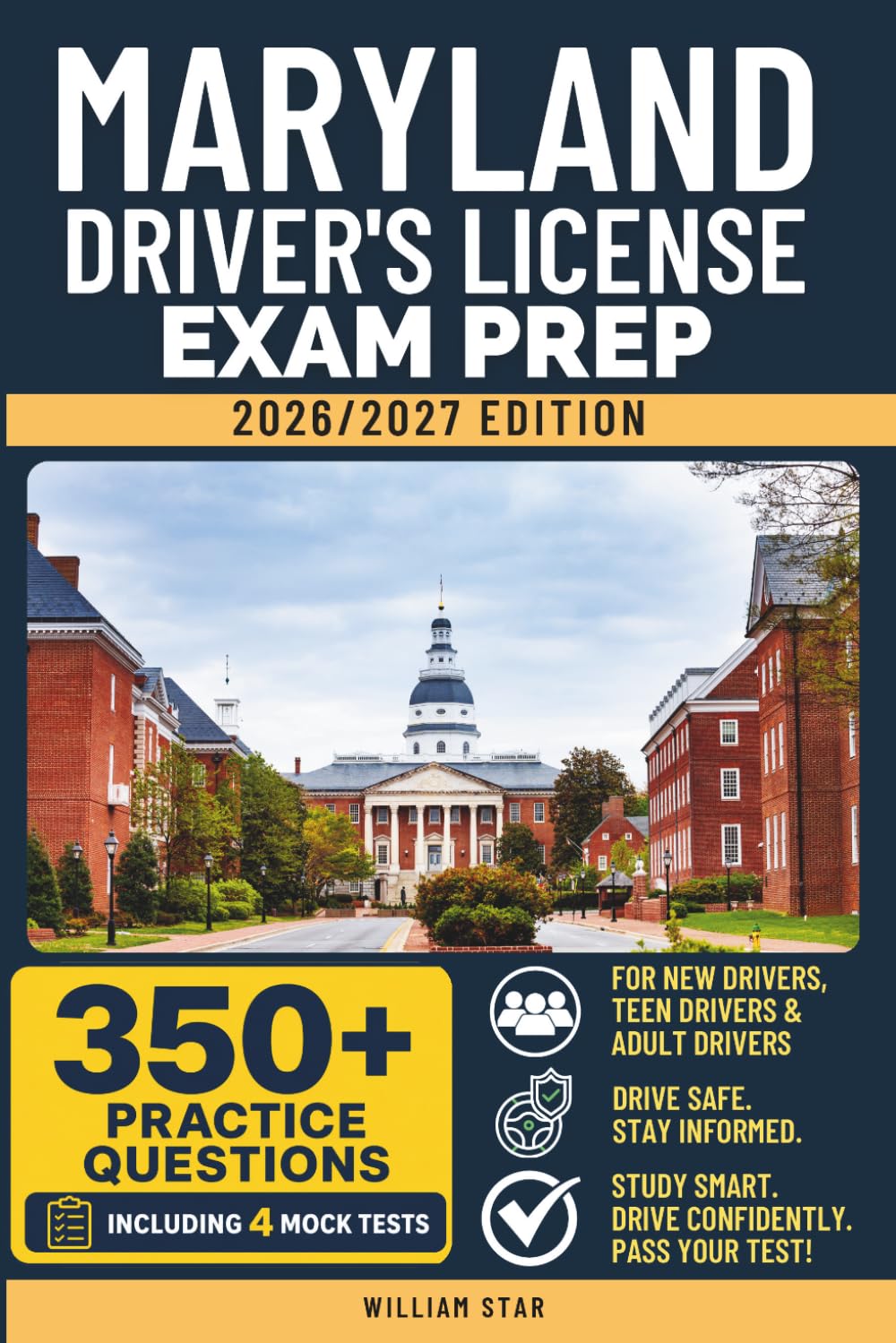 capítulo por capítulo baixar Maryland Driver's License Exam Prep: Study Guide, Road Signs & Practice Tests to Help You Pass the Written Knowledge Test (USA DMV Permit Study Books)