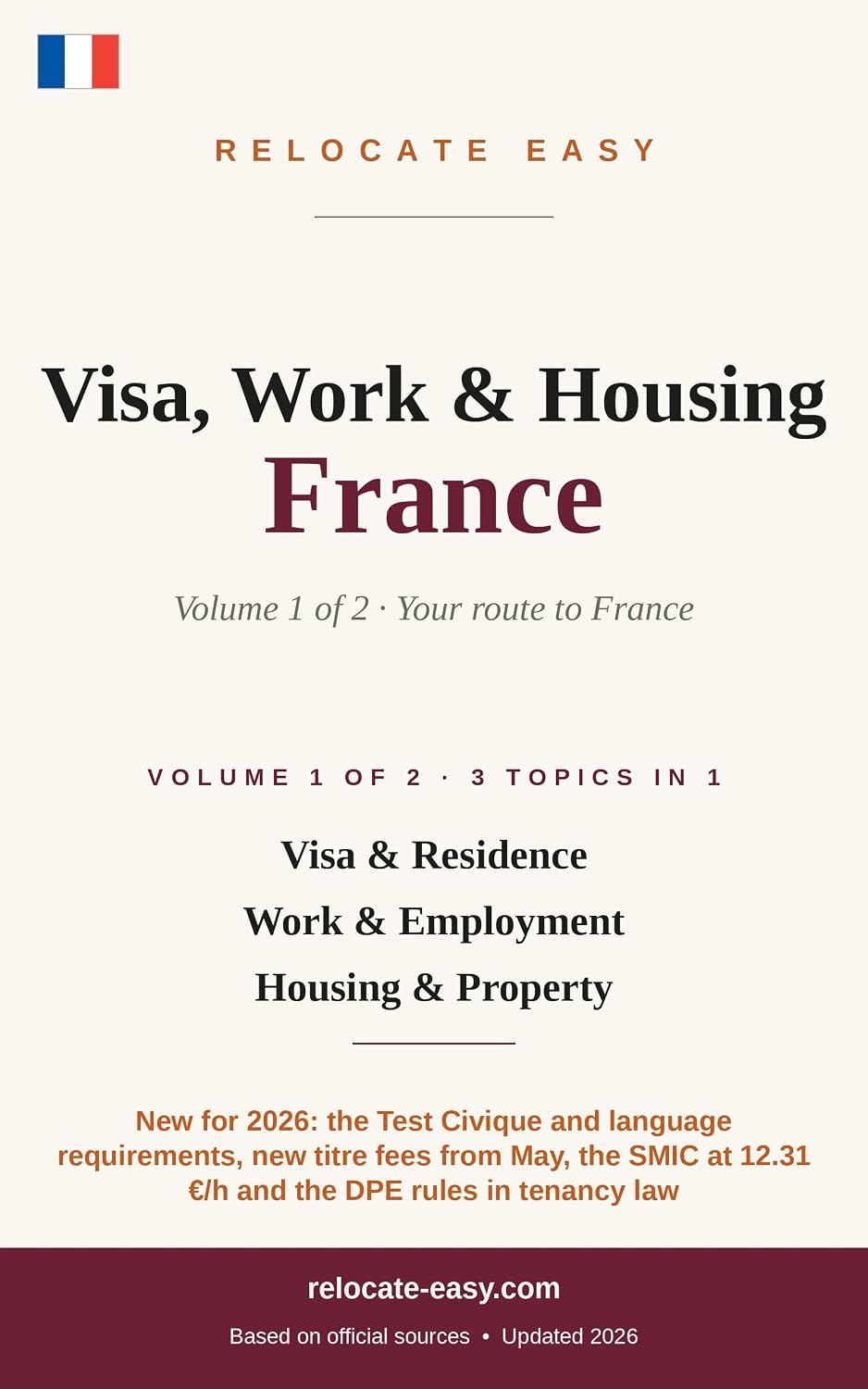 capítulo por capítulo baixar Visa, Work & Housing France: Volume 1 of 2 – Visa & Residence, Work & Employment, Housing & Property – Updated 2026 (Moving to France) (English Edition)