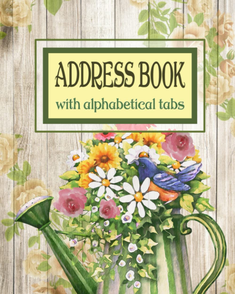 ler totalmente Address Book with Alphabetical Tabs: Address Book Large Print 8" x 10" - Country Garden - Phones, Addresses, E-mails, Notes…