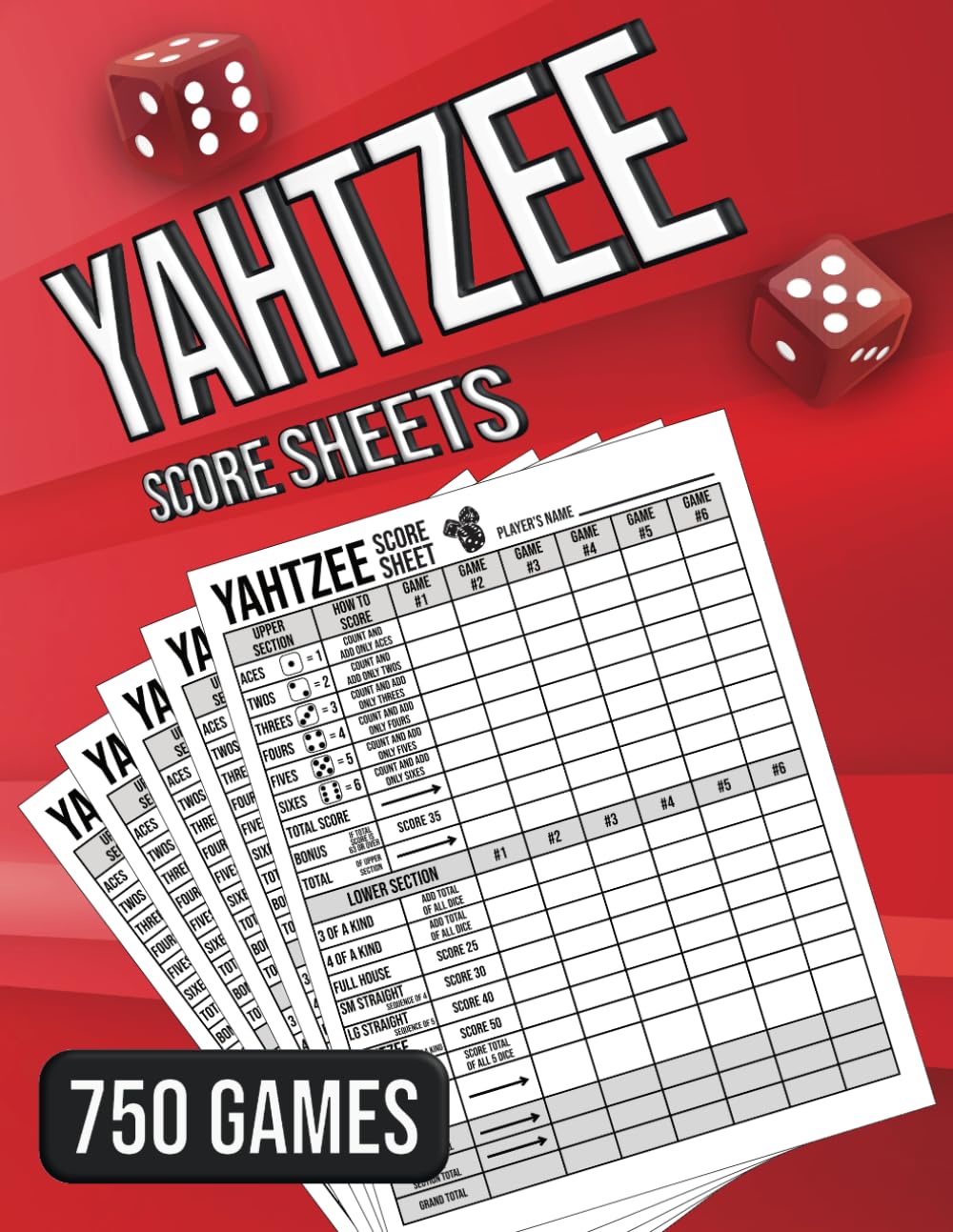 Yahtzee Score Sheets: 750 Score Games for Scorekeeping, Yahtzee Score Pads, 8.5 X 11 inches baixar o livro de graça