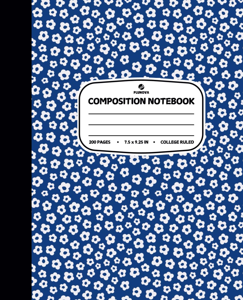 capítulo por capítulo baixar PLUNOVA College Ruled Composition Notebook: 200 pages, 7.5 x 9.25 Inches, College, Blue & White Flower Composition Book, and Office Supplies