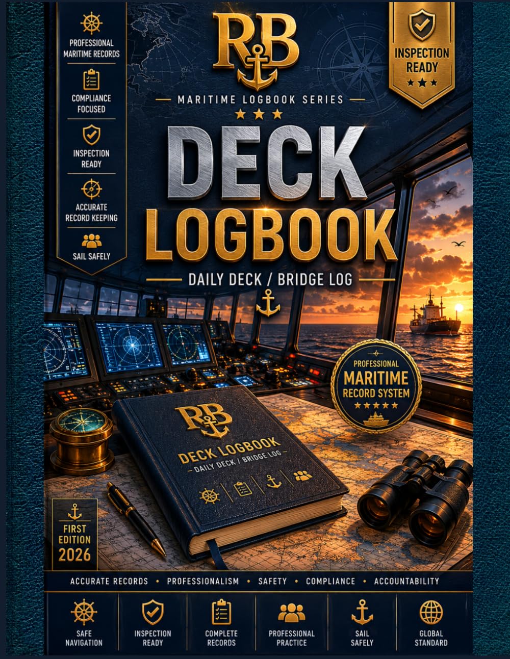 Deck Logbook - Daily Deck / Bridge Log: Professional Daily Deck & Bridge Operations Logbook for Navigation Records, Safety Inspections, Communications, Maneuvers & Master Review baixar livro de graça