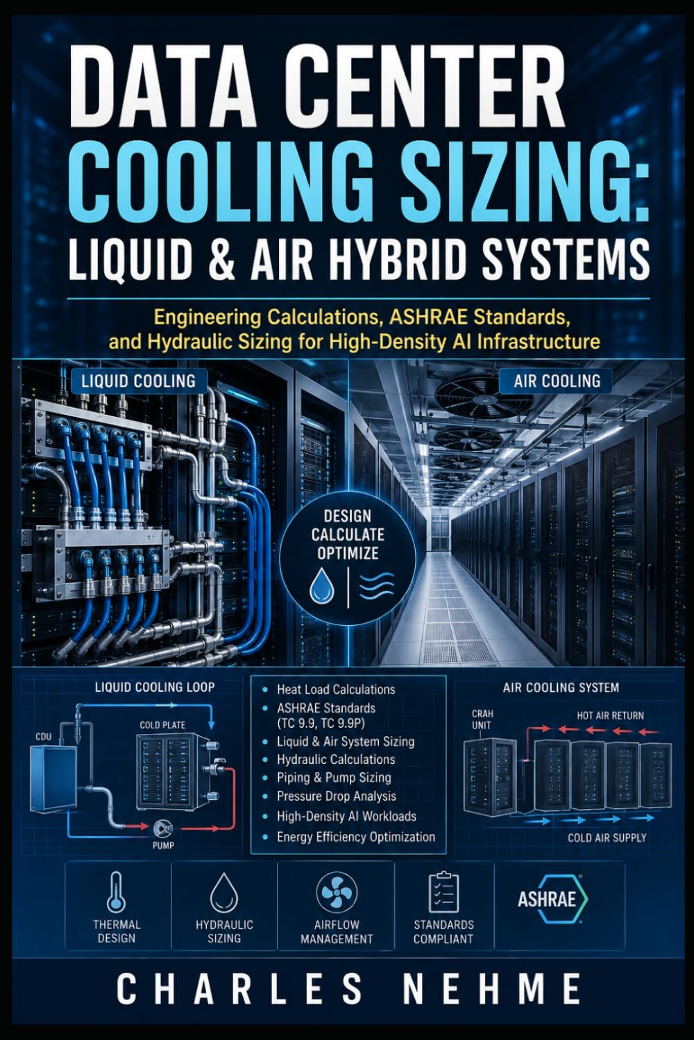 Data Center Cooling Sizing: Liquid & Air Hybrid Systems: Engineering Calculations, ASHRAE Standards, and Hydraulic Sizing for High-Density AI Infrastructure baixar o livro de graça