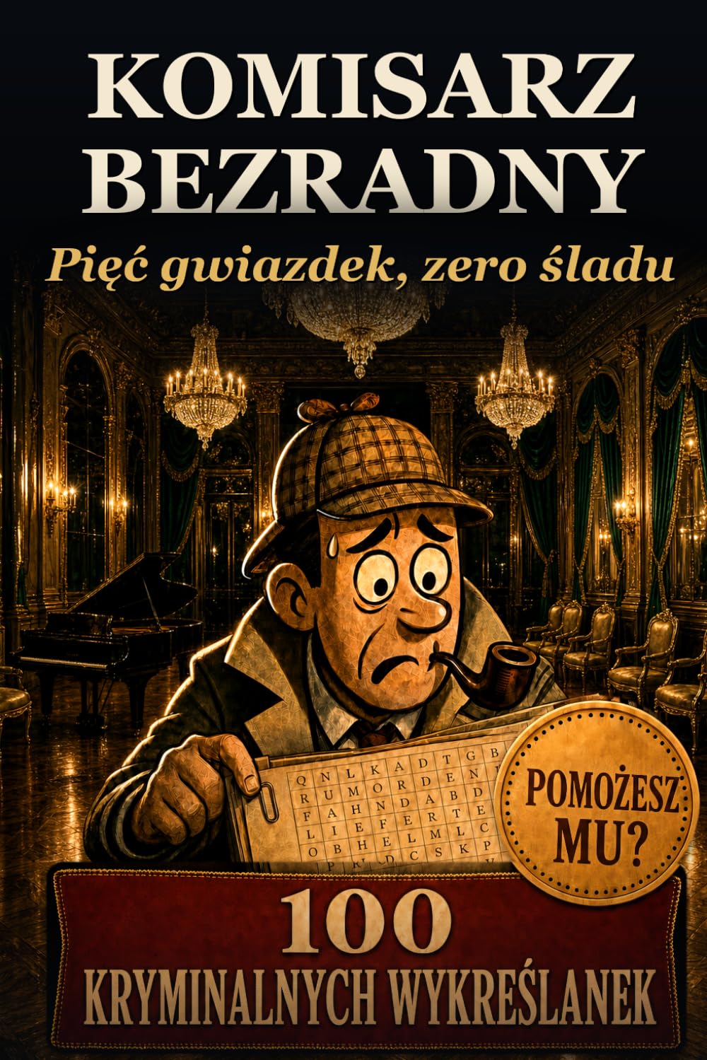 Komisarz Bezradny - 100 kryminalnych wykreślanek: Zagadki kryminalne cozy w Grand Hotelu dla dorosłych i seniorów - Przeczytaj sprawę, wskaż sprawcę - Idealny prezent dla fanów kryminałów
