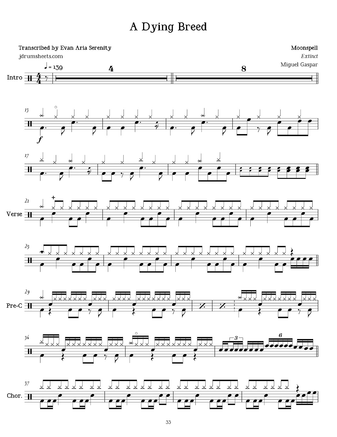 Moonspell - A Dying Breed: Drum Sheet Music (JDS: Moonspell Drum Sheet Music) (English Edition) baixar o livro de graça