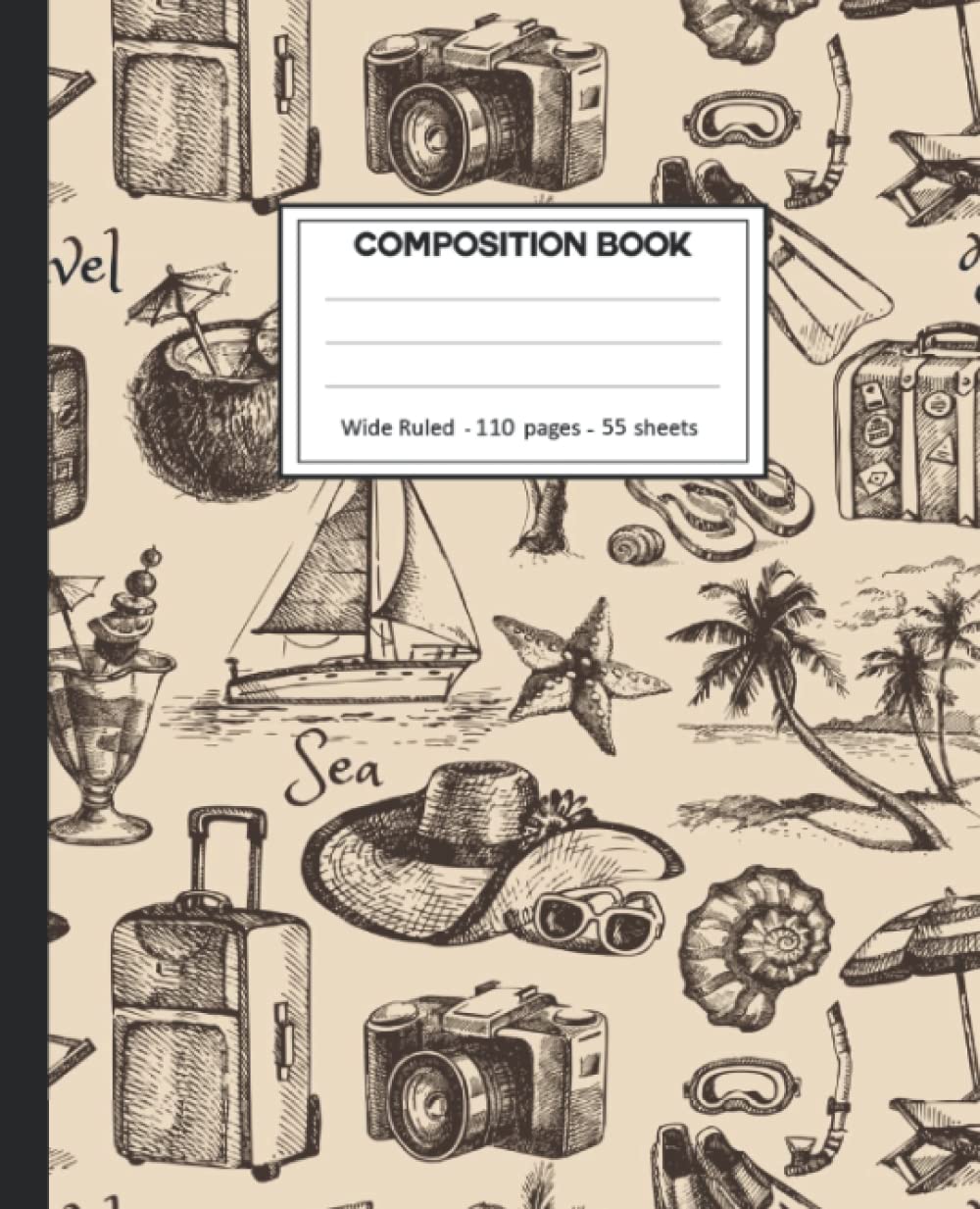 Composition Notebook: Travel Wide Ruled Paper Notebook Journal size 7.25 x 9.25” for student baixar o livro de graça