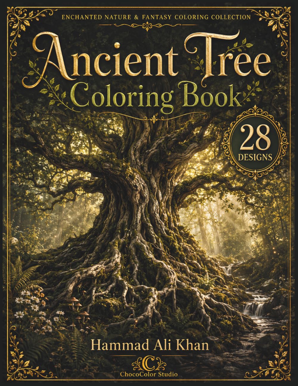 ler totalmente Ancient Tree Coloring Book: 28 Detailed Grayscale Designs Featuring Majestic Old Trees, Twisting Roots, Woodland Landscapes & Peaceful Nature Scenes... Nature & Fantasy Coloring Collection)