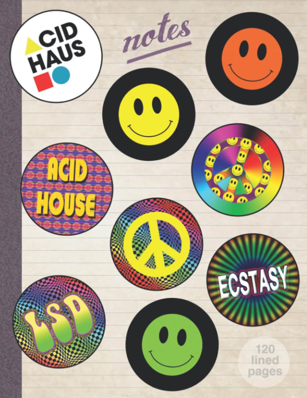 Acid House Themed Lined Notebook - For Planning, Journaling, Thoughts and Notes - Large Size - 8.5 x 11 Inch baixar o livro de graça