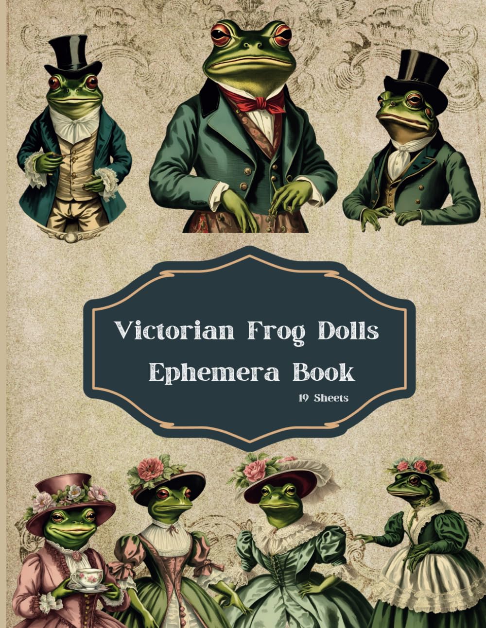 capítulo por capítulo baixar Victorian Frog Dolls Ephemera Book: Vintage Frogs And Toads Wearing Victorian Clothes Animal Society Illustrations, For Junk Journals, Cut Out And... Mixed Media, Paper Craft, And More