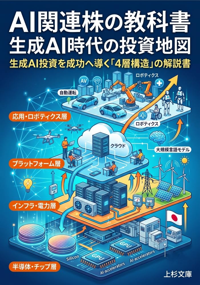 ler totalmente AI Kanren Kabu no Kyokasho Seisei AI Jidai no Toshi Chizu: Handotai Deta Senta Kuraudo Robotikusu made Seisei AI no Sangyo Kozo wo Yon so de Yomitoku Issatsu (Uesugi Bunko) (Japanese Edition)