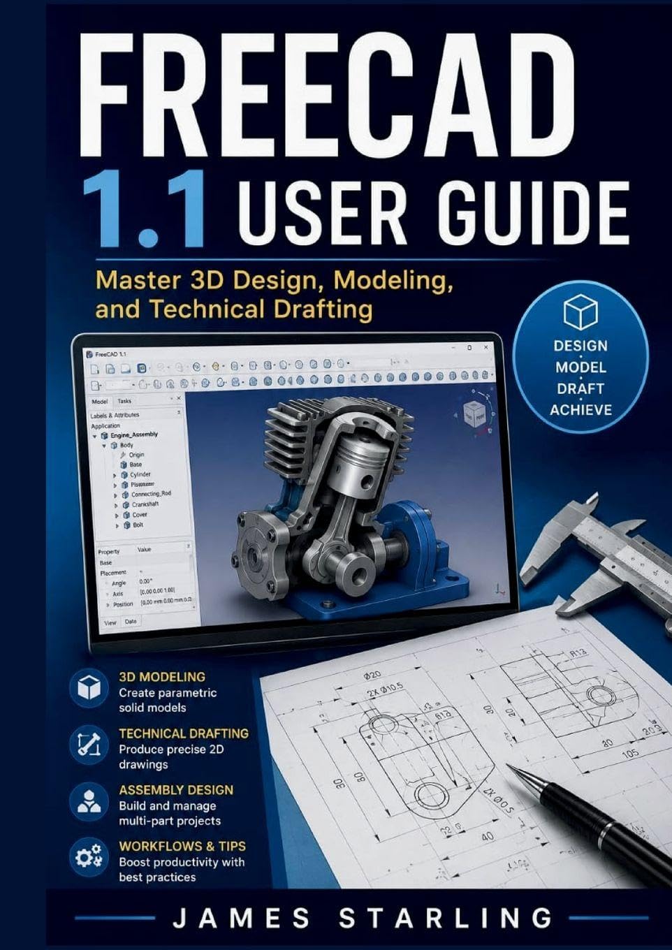 Freecad 1.1 User Guide: Master 3D Design, Modeling, and Technical Drafting baixar o livro de graça