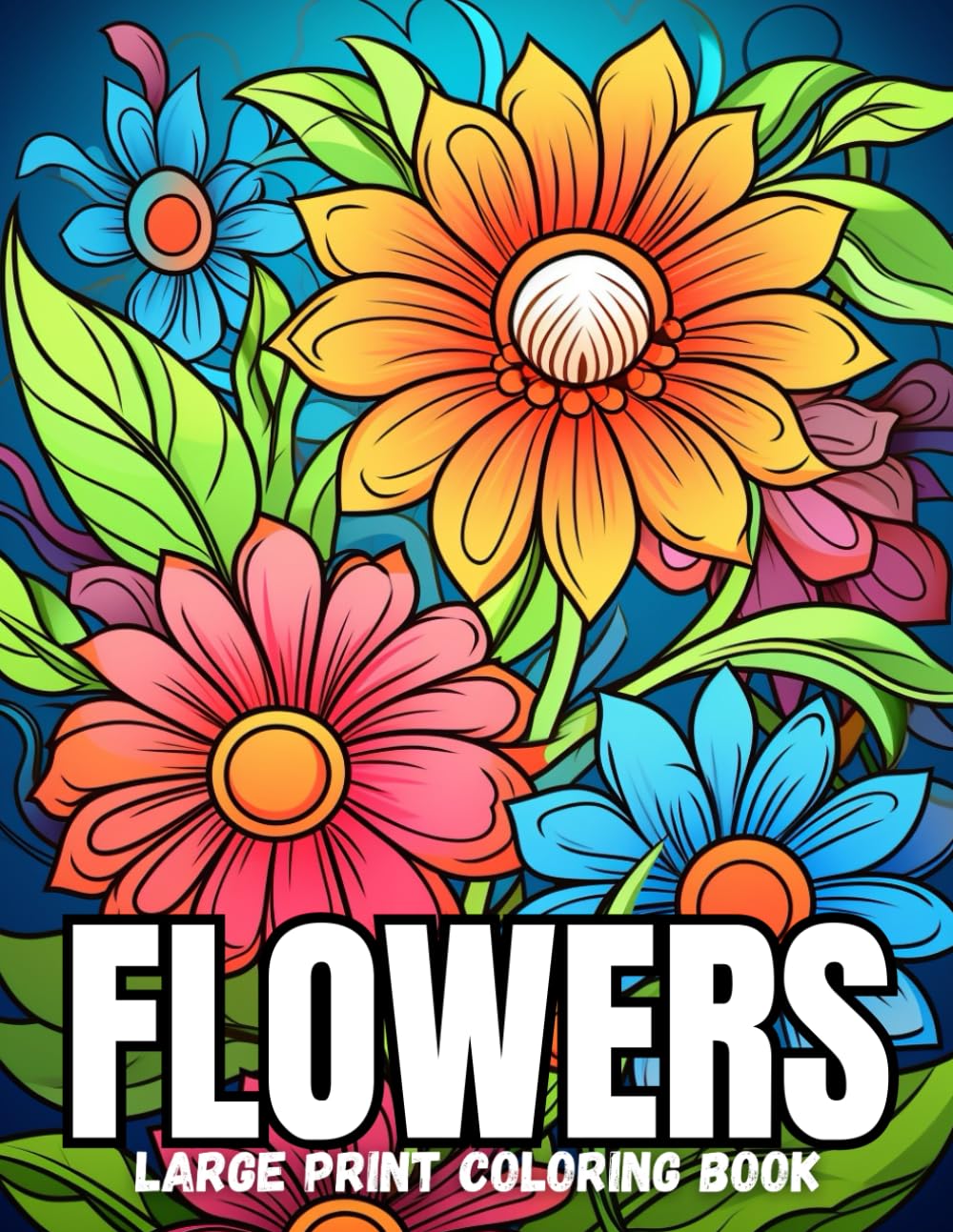 Large Print Flowers Coloring Book: Flowers Coloring Book Beautiful Flowers Designs Easy Large Print Coloring Pages for Seniors, Beginners, Women... baixar o livro de graça