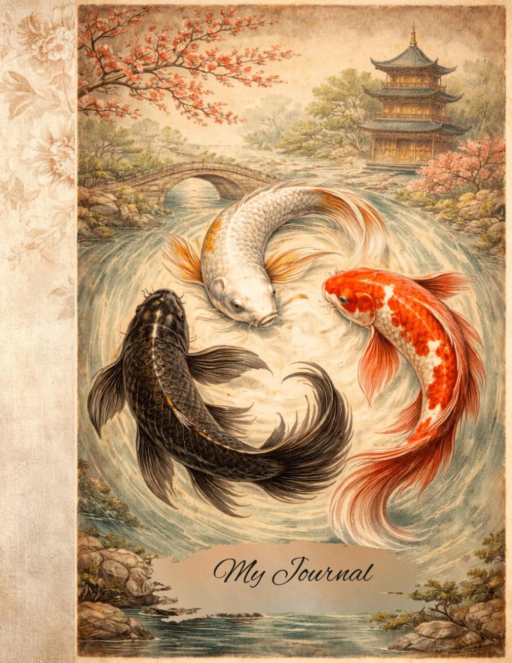 Japanese Koi Fish Vintage Pattern Cover Journal: 132 Pages of Elegant Writing Space Inspired by Japanese Koi Art baixar o livro de graça