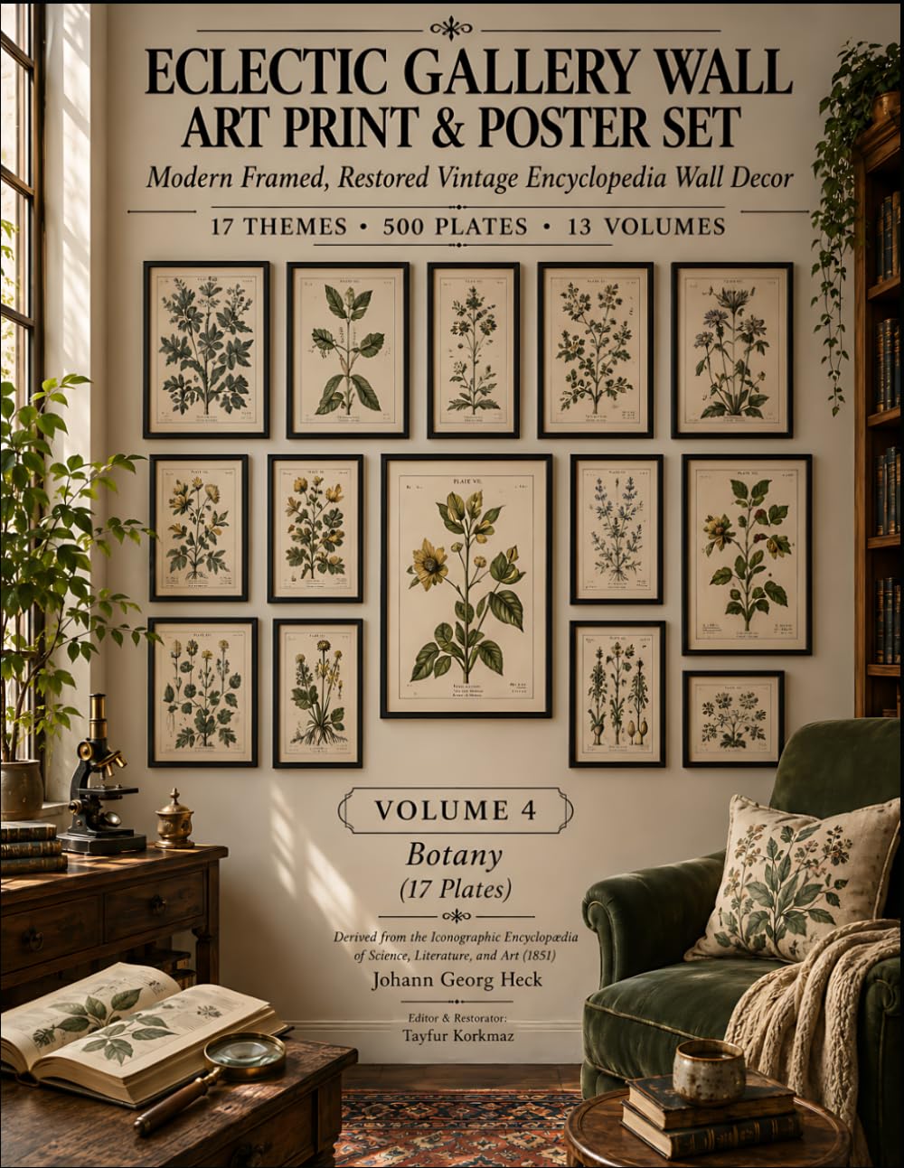 Eclectic Gallery Wall Art Print and Poster Set: Modern Framed, Restored Vintage Encyclopedia Wall Decor | 21 Themes, 500 Plates, Set of 13 Volumes – Volume 4: Botany – 17 Plates baixar livro de graça