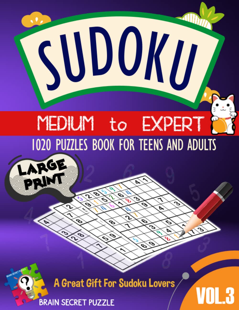 ler totalmente 1000+ Sudoku Puzzles for Adults, Medium to Expert Level Vol.3: 1020 Medium to Expert Level (Medium-Hard-Expert) Sudoku Puzzles for Adults with Full Solutions.