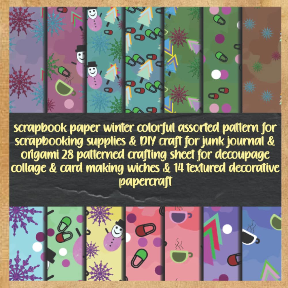 capítulo por capítulo baixar scrapbook paper winter colorful assorted pattern for scrapbooking supplies & DIY craft for junk journal & origami 28 patterned crafting sheet for... wiches & 14 textured decorative papercraft