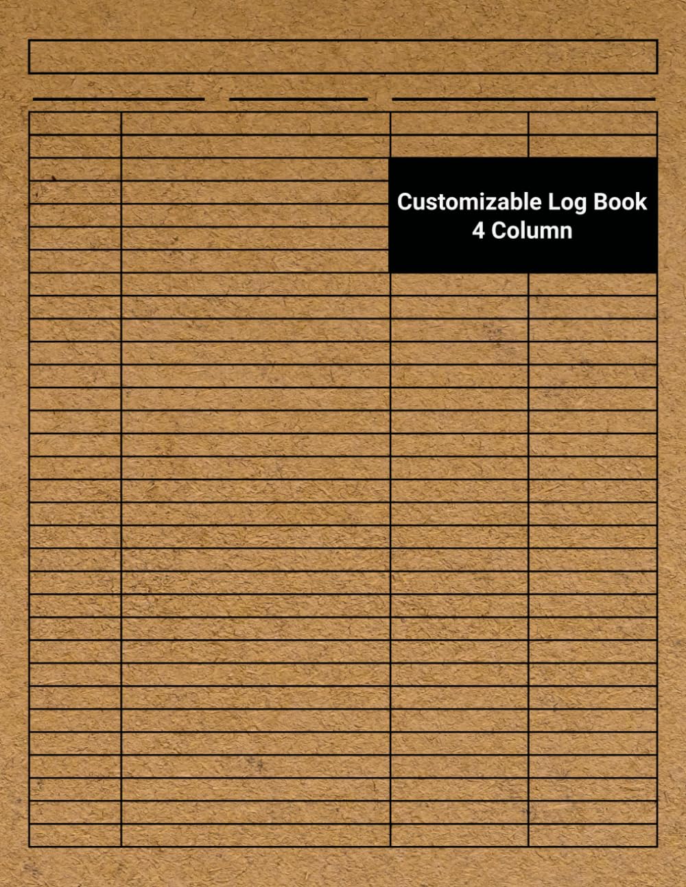 ler totalmente Customizable Log Book 4 Column: Four Column Notebook/Columnar Pad/Multipurpose Record Logbook. Suitable for Small Business